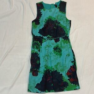 J. CREW blue floral dress size 2